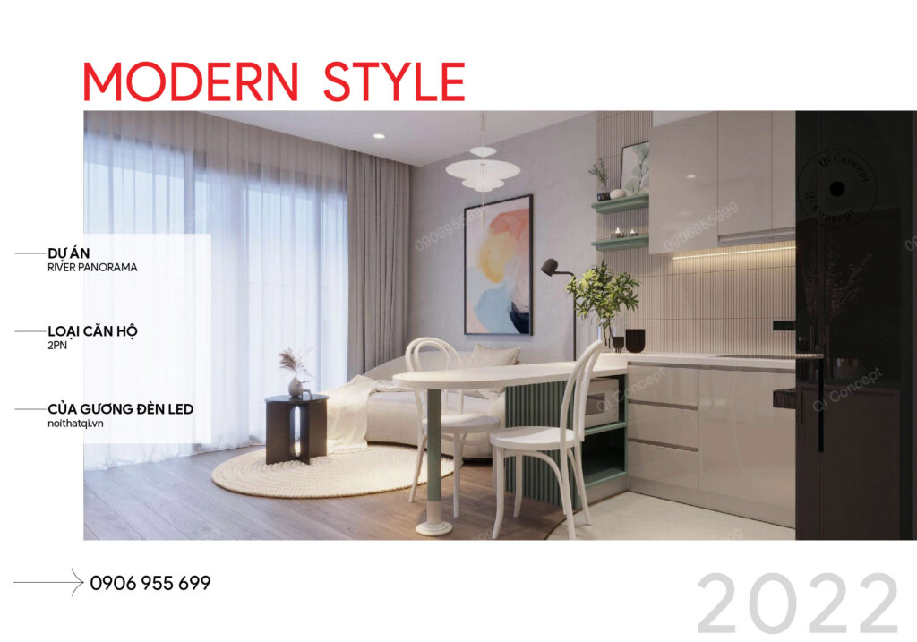 Thiết Kế Nội Thất Căn Hộ River Panorama Phong Cách Modern