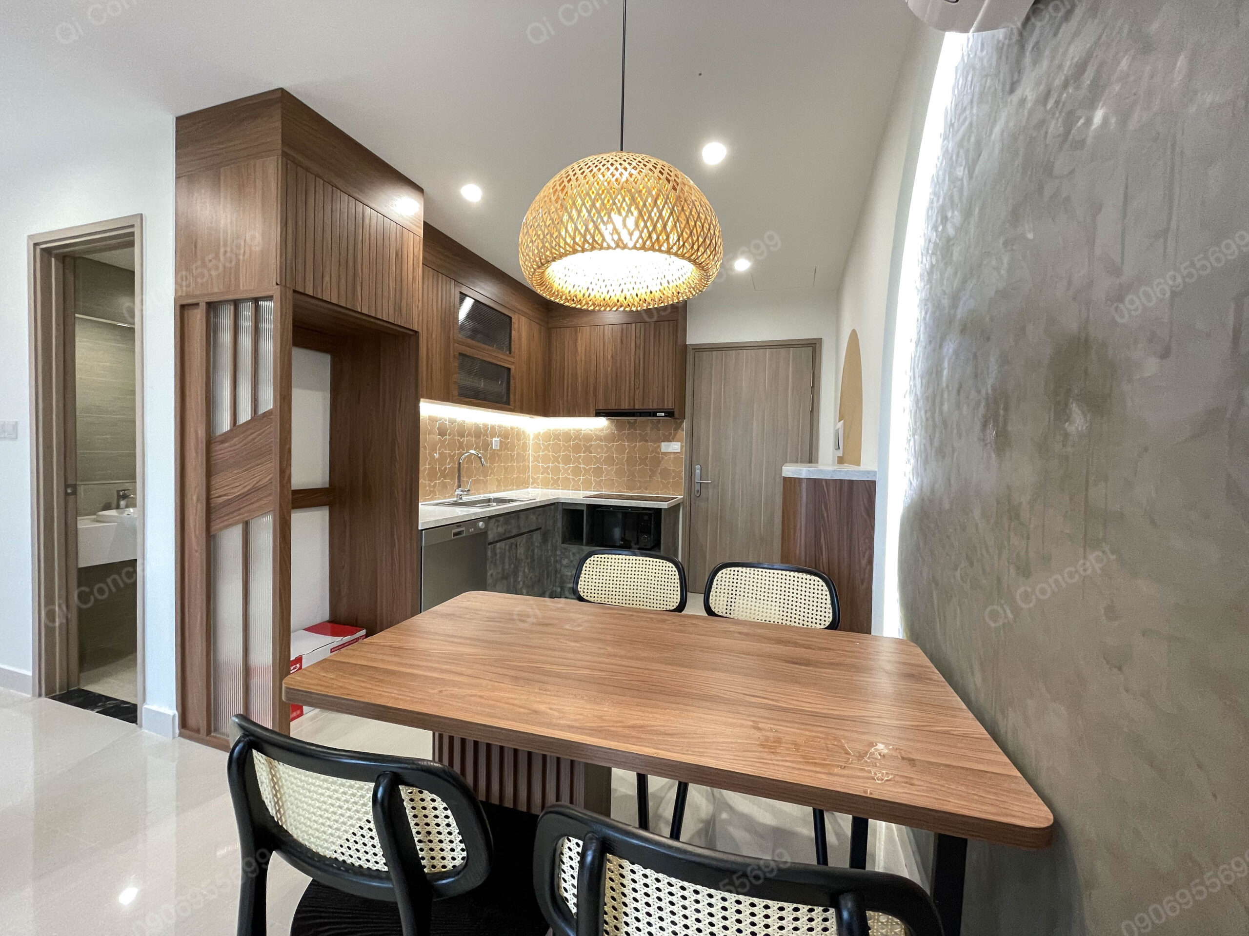 Nghiệm thu thực tế tủ bếp căn hộ The Origami.