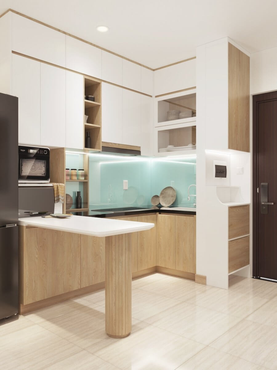 View chéo vào bếp 