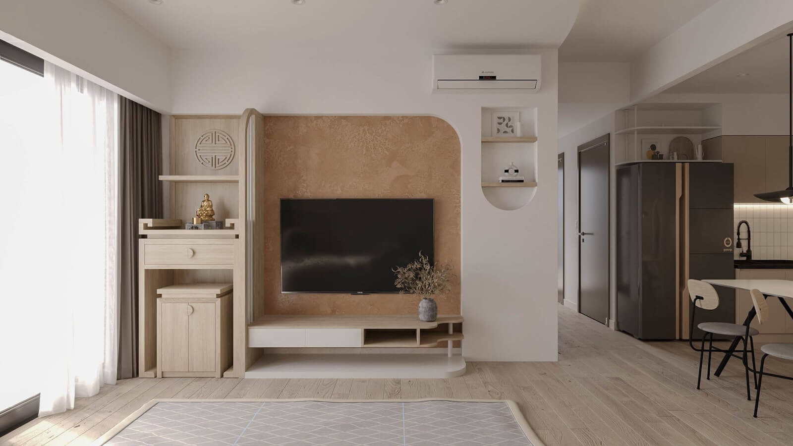 Mẫu thiết kế nội thất chung cư đẹp 60 – 65m2