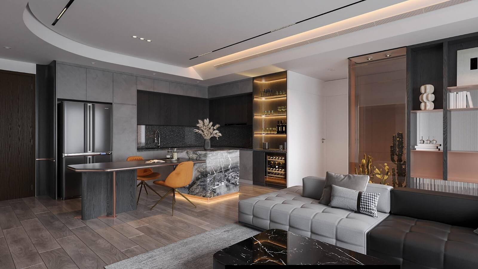 Mẫu thiết kế nội thất chung cư đẹp 60 – 65m2