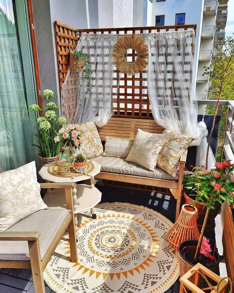 Góc đọc sách ngoài ban công lý tưởng