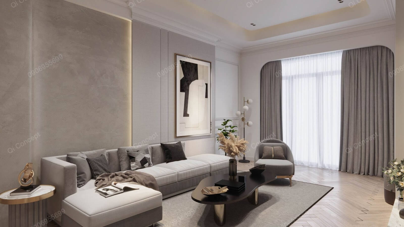 Thiết kế nhà phố Thủ Đức 3PN tân cổ điển mix hiện đại