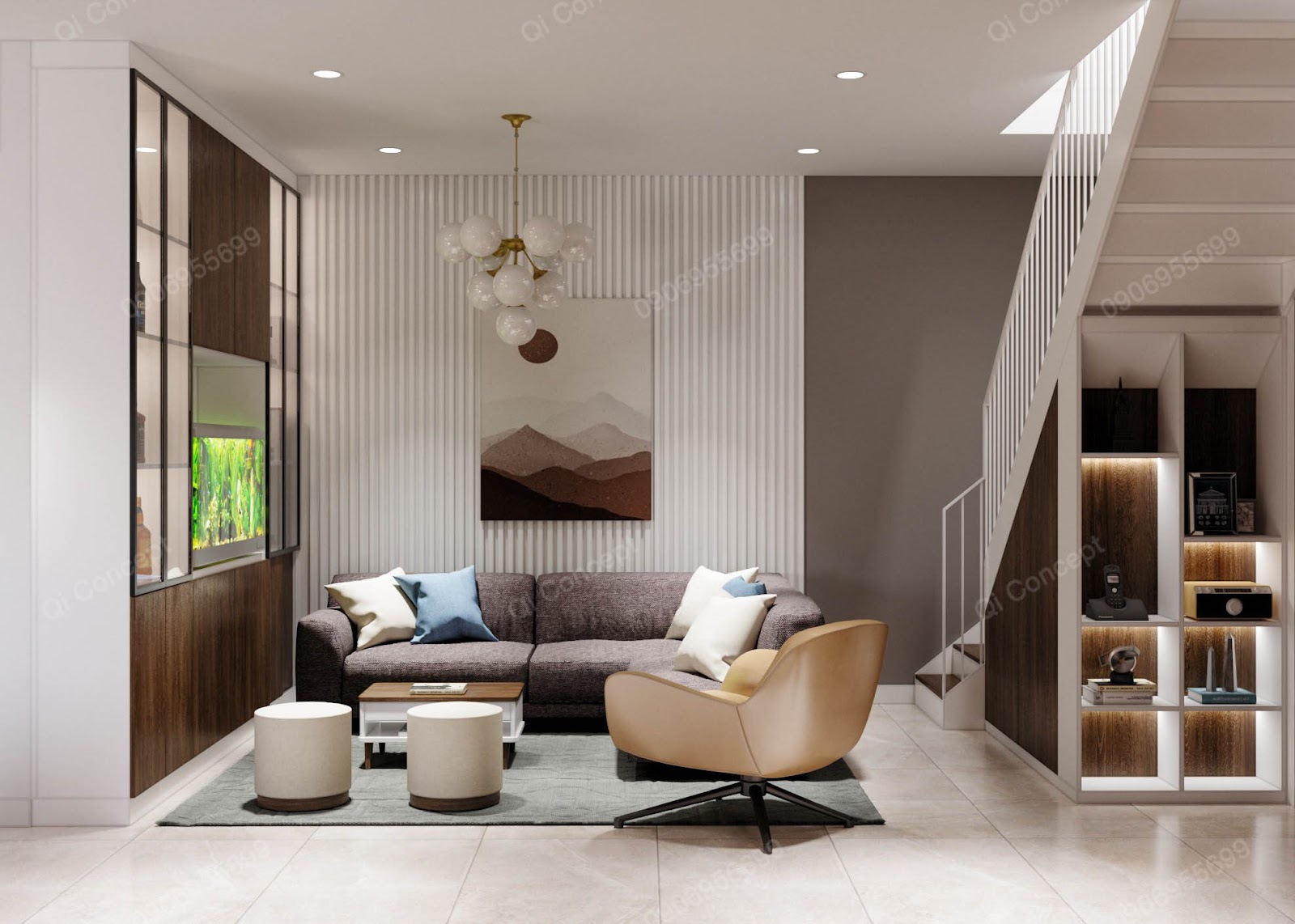 Thiết kế nội thất nhà phố đẹp nhưng vẫn hiện đại