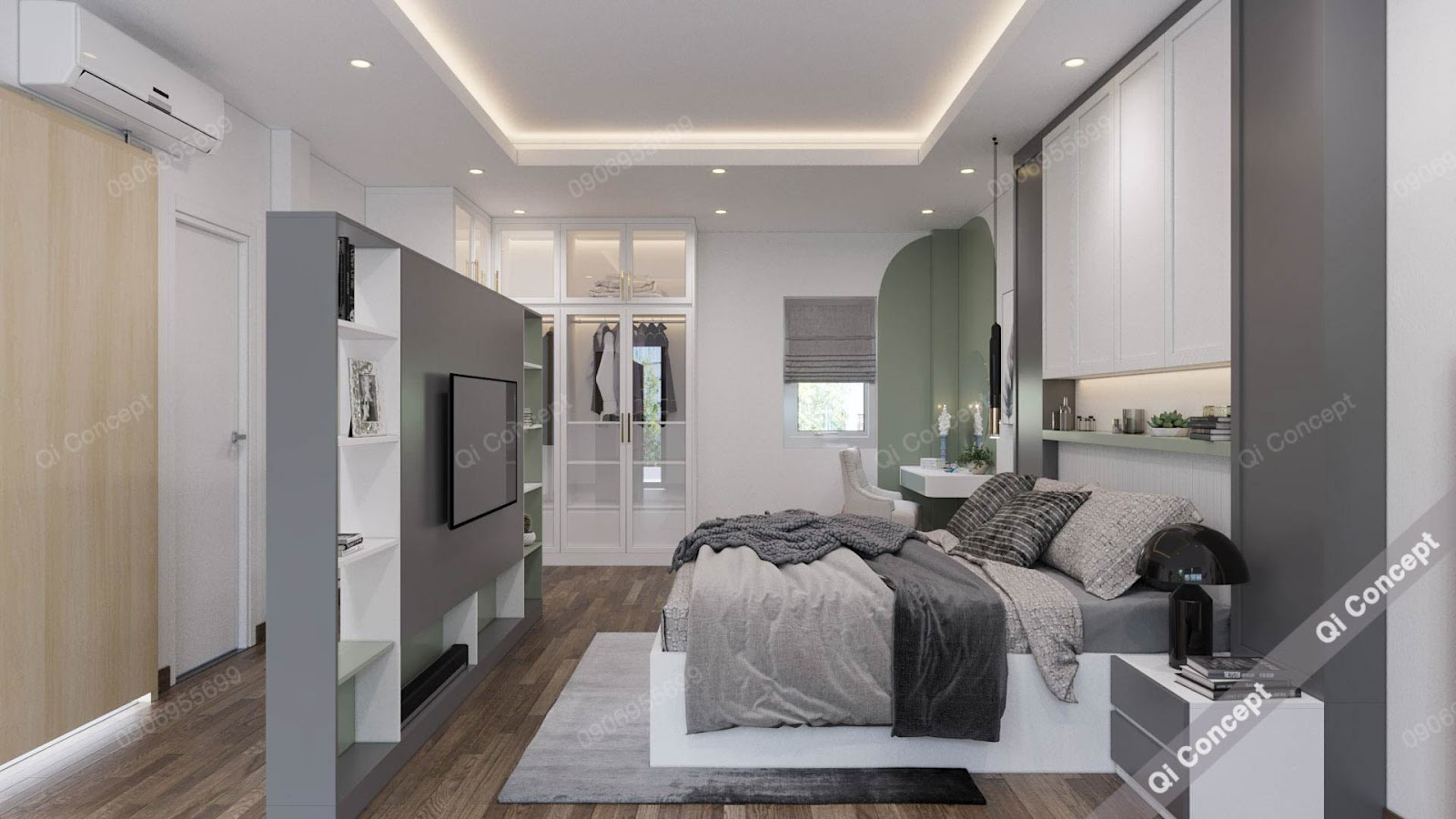 KTS đã sử dụng vách lam để phân chia không gian một cách khoa học