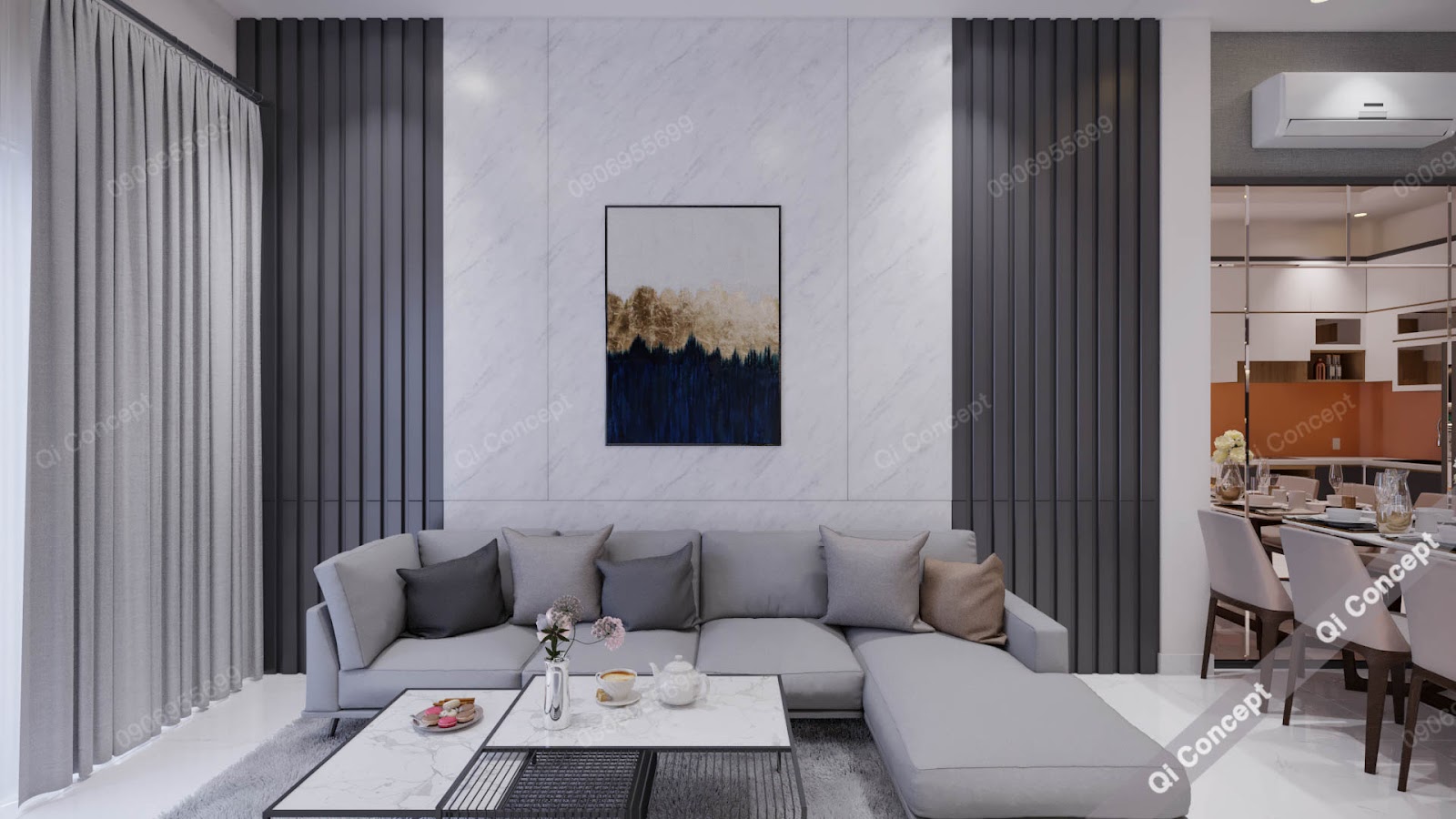 Thiết kế nhà phố quận 4 3PN tối giản, sang trọng