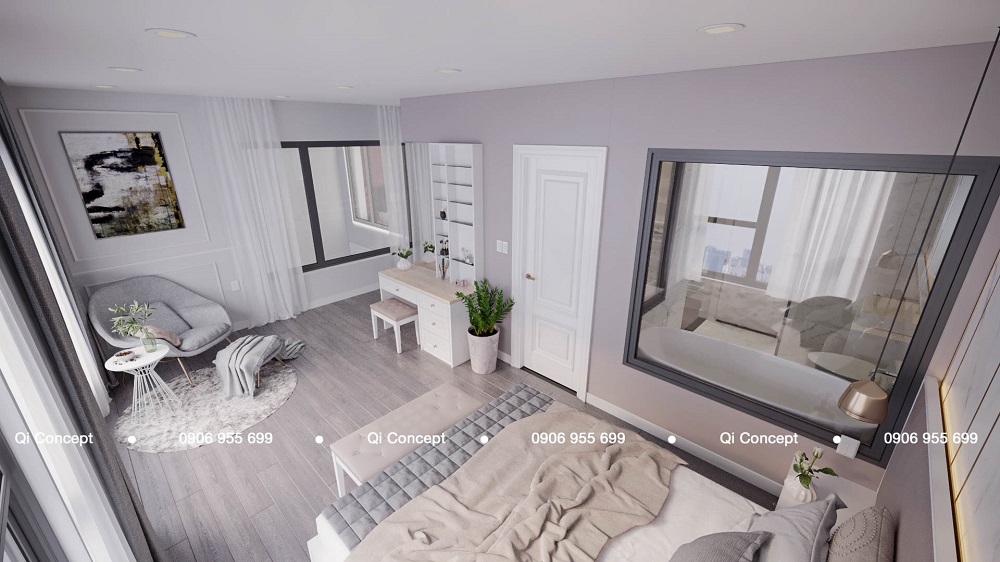 Khu vực đọc sách, chill trong phòng ngủ