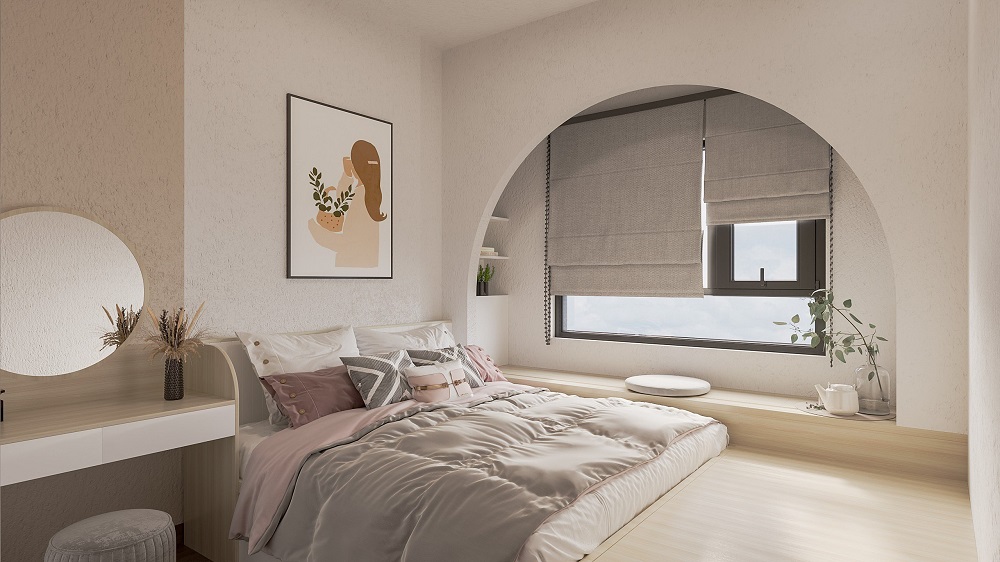 Thiết kế nội thất căn hộ Mizuki MP10 cho phòng ngủ master