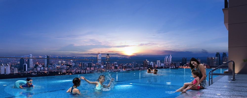 Khu tiện ích hồ bơi căn hộ Opal Boulevard