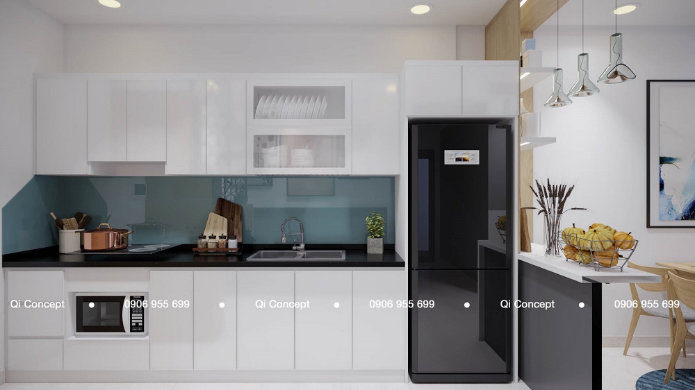 Dãy bếp chữ I siêu tiện lợi cho gia chủ