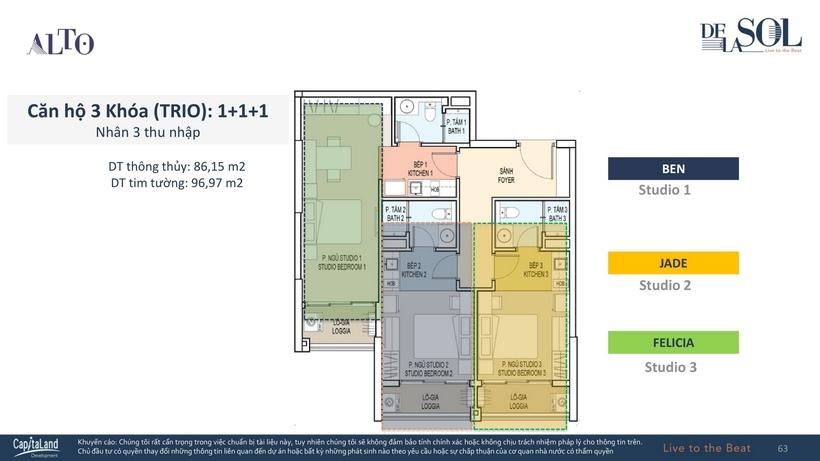 Delasol là dự án duy nhất sở hữu căn hộ Trio Key 3 khóa độc nhất tại Việt Nam