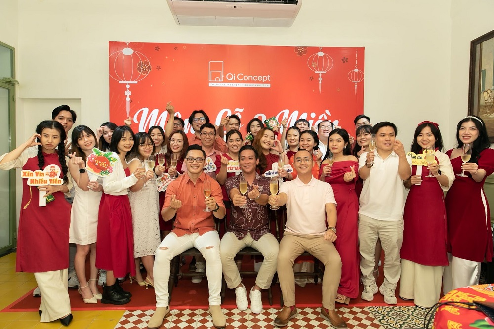 tối ưu chi phí thiết kế nội thất chung cư Đội ngũ thiết kế thi công chuyên nghiệp - Qi Concept