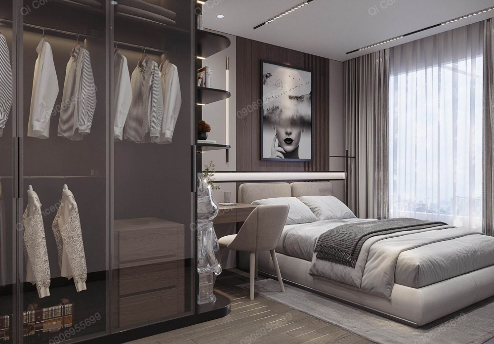 Ghi điểm nghệ thuật cho phòng ngủ với tranh tả thực khổ lớn kỳ công