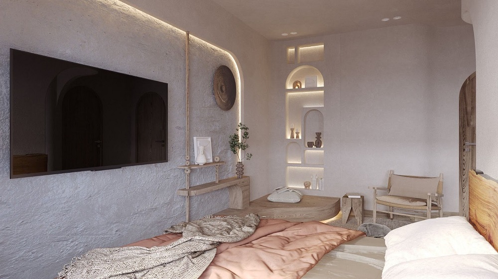 Hệ thống đèn led âm tường được điều chỉnh tỉ mỉ