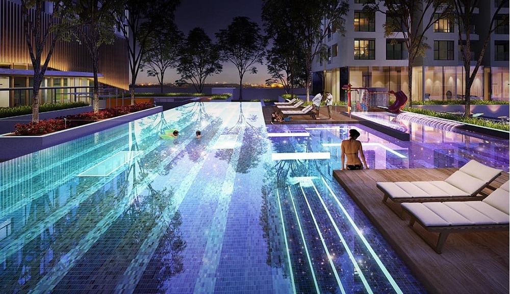 Hồ bơi trên không chuyên dùng tổ chức các party pool (phối cảnh)