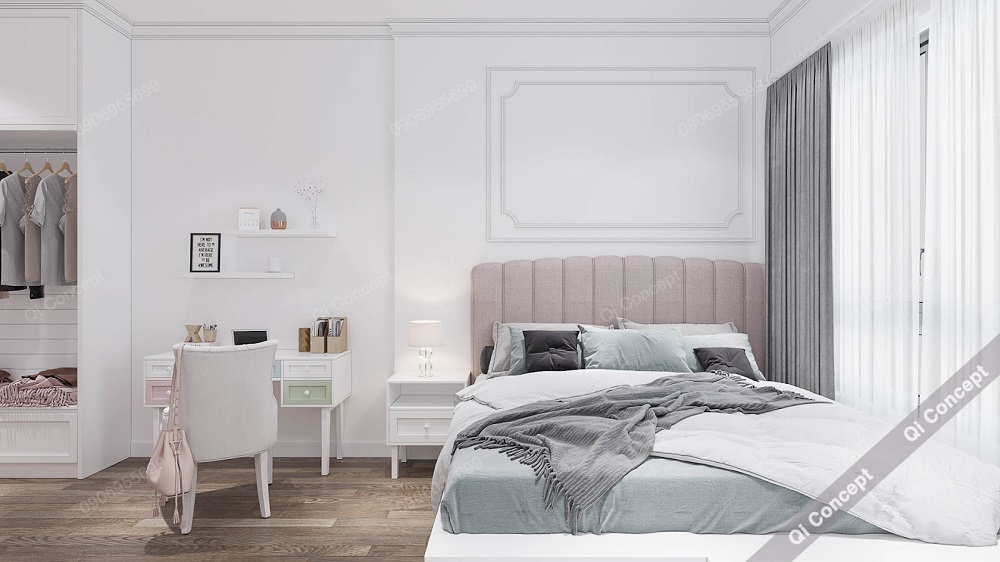 Phòng ngủ phong cách tân cổ điển