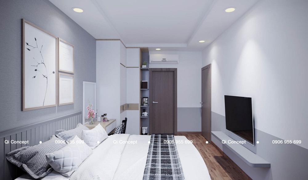 Phòng ngủ với góc nhìn từ cửa sổ