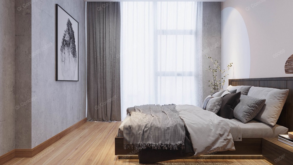 Ánh sáng tràn ngập khắp gian phòng qua cửa sổ big size full tường