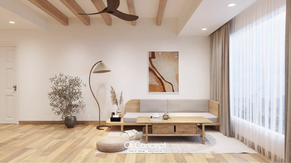 Thiết kế nội thất phòng khách căn hộ Charm Sapphire