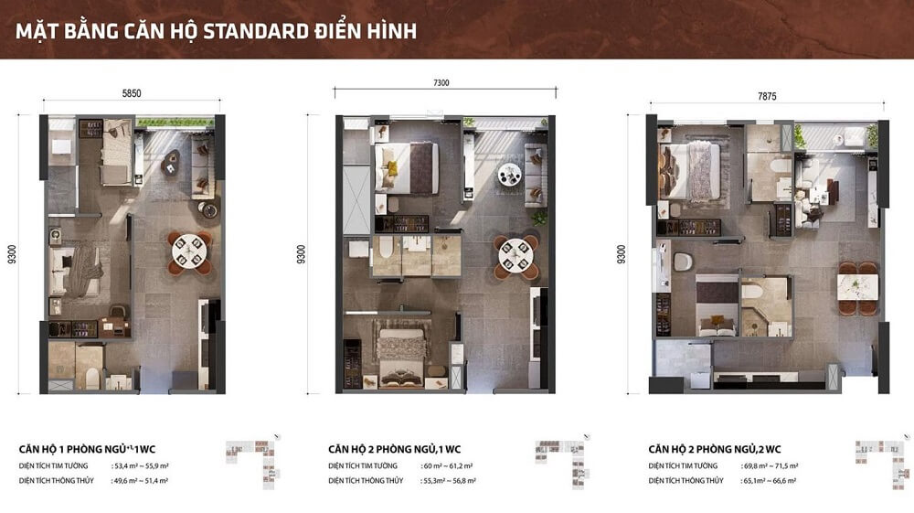 Mặt bằng chi tiết căn hộ Picity Sky Park