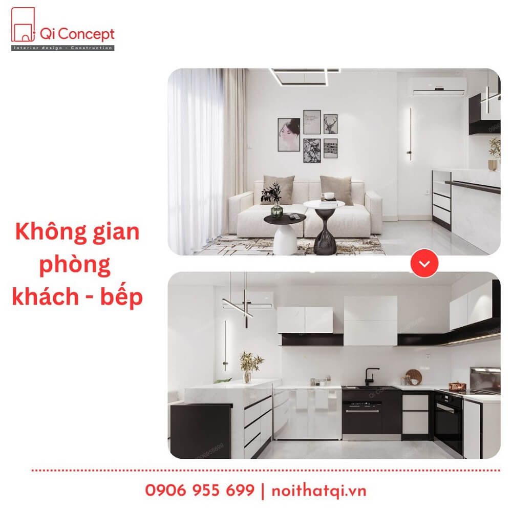 Mẫu thiết kế nội thất 3D cho căn hộ HT Pearl Dĩ An