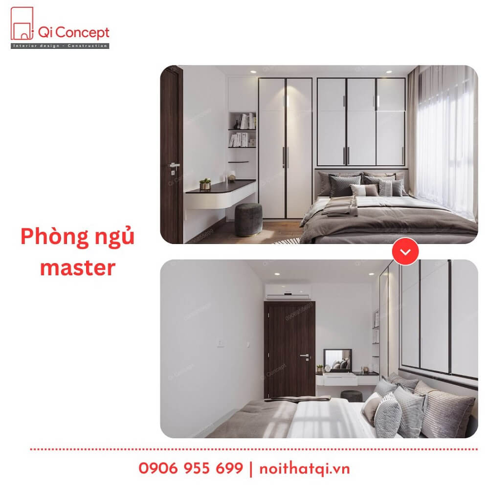 Phòng ngủ master tinh tế, ngập tràn ánh sáng