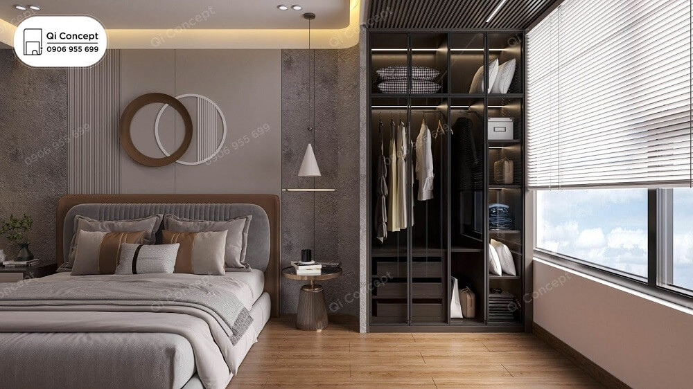 Tận dụng ánh sáng tự nhiên, giúp mang lại sinh khí cho không gian phòng ngủ