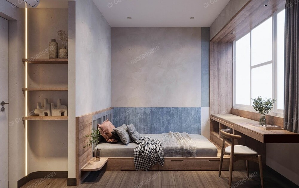 Không gian phòng ngủ phụ có bố trí hợp lý, khéo léo