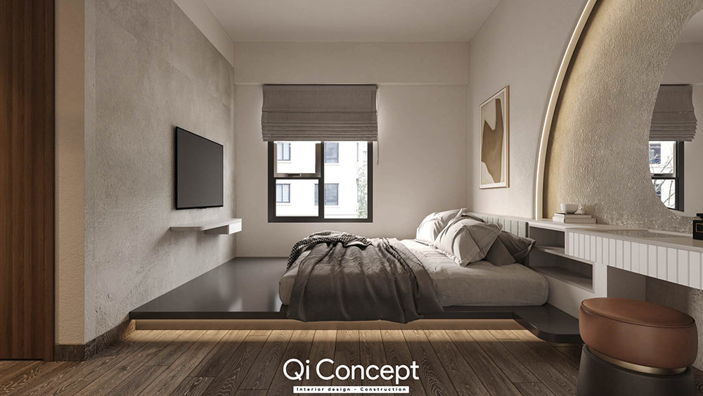 Ánh sáng từ cửa sổ giúp cho không gian trở nên tươi mát hơn