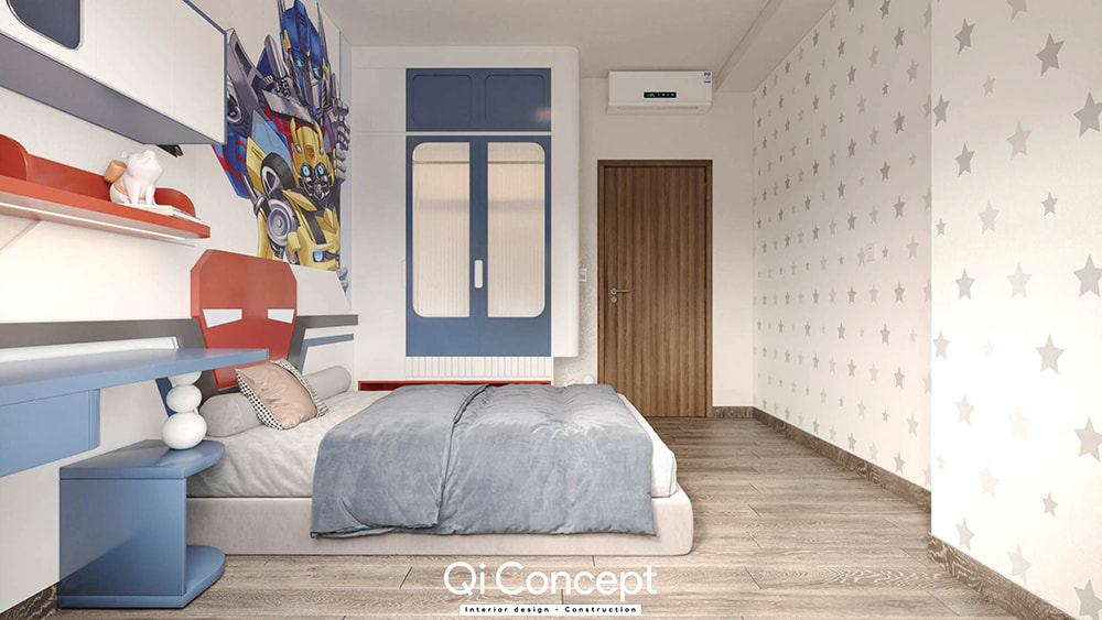 Không gian phòng ngủ hiện đại nhưng cũng rất tiện nghi