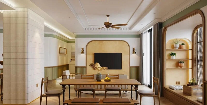 Một biến thể hiện đại của thiết kế chung cư phong cách indochine