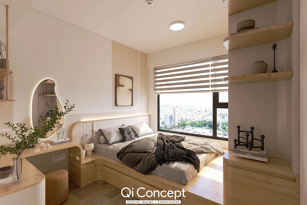 Mẫu thiết kế nội thất phòng ngủ Master chung cư 4 PN