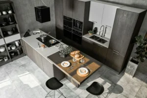 Tối ưu hóa không gian: Đảo bếp đa năng, tích hợp nhiều chức năng