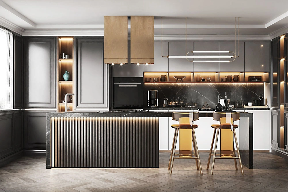Đảo bếp kết hợp quầy bar: Sang trọng, thời thượng