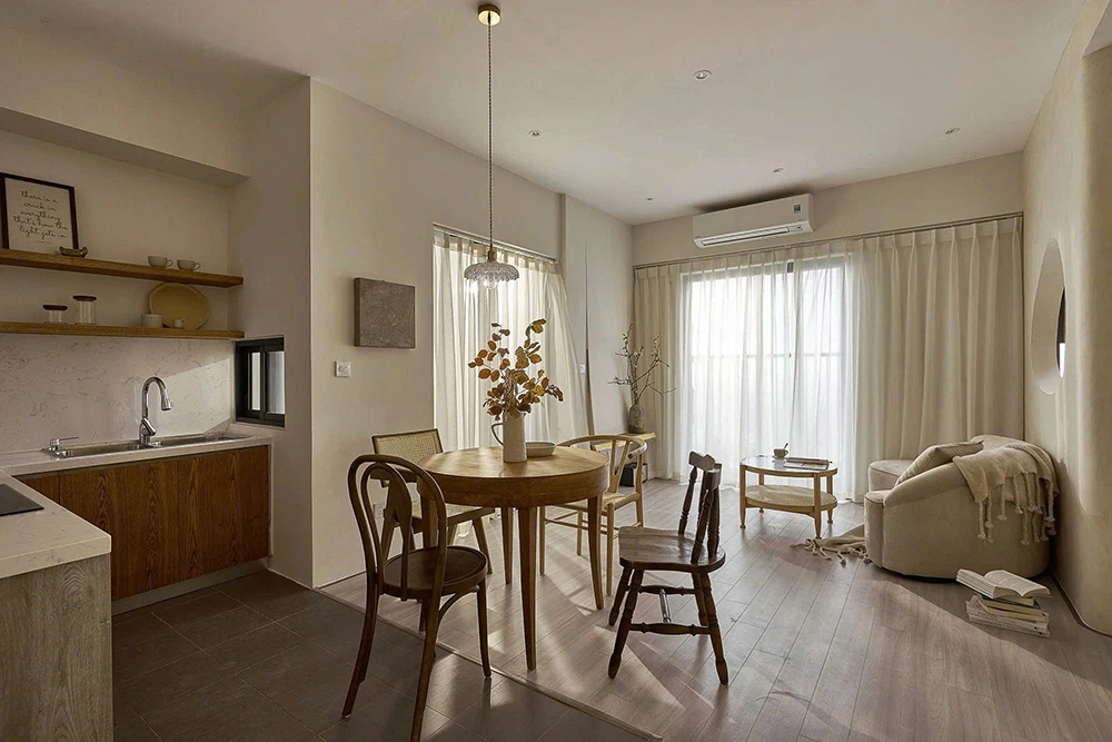 Thiết kế nội thất chung cư phong cách Wabi Sabi