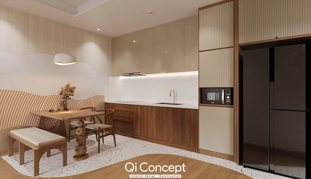 Thiết kế nội thất không gian phòng bếp ăn