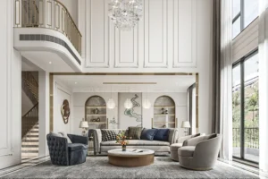 Mẫu phòng khách phong cách Tân Cổ điển