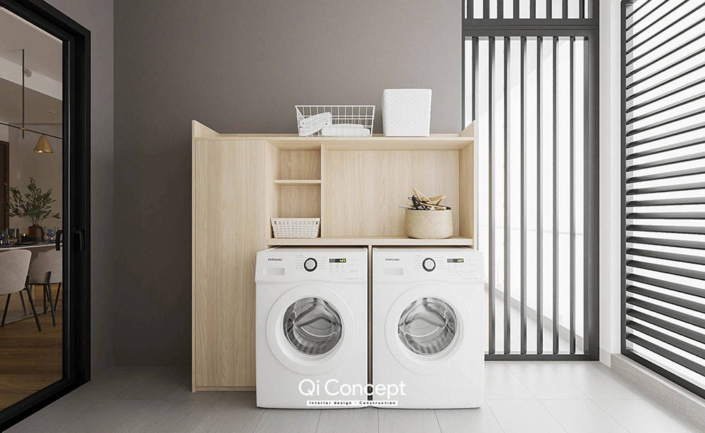 Thiết kế nội thất phòng tắm và phòng giặt phơi