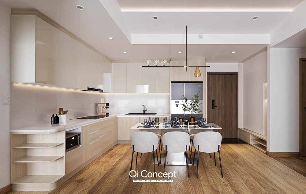 Thiết kế nội thất phòng bếp ăn sang trọng