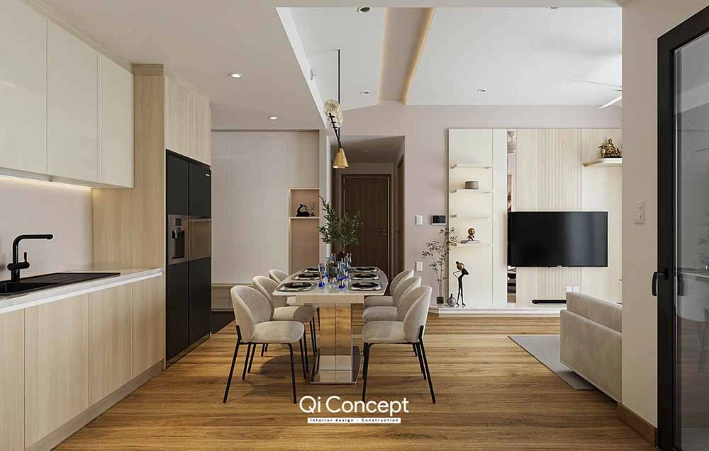 Thiết kế nội thất phòng bếp ăn sang trọng