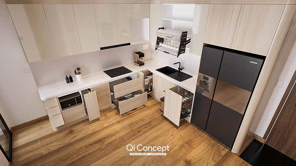 Thiết kế nội thất phòng bếp ăn sang trọng