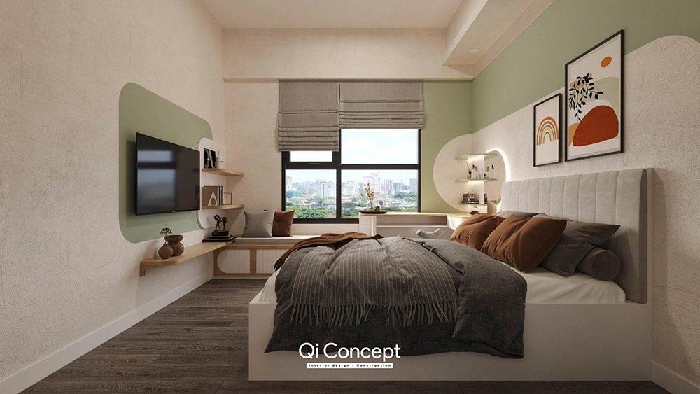 Thiết kế nội thất phòng ngủ master căn hộ Lancaster Legacy