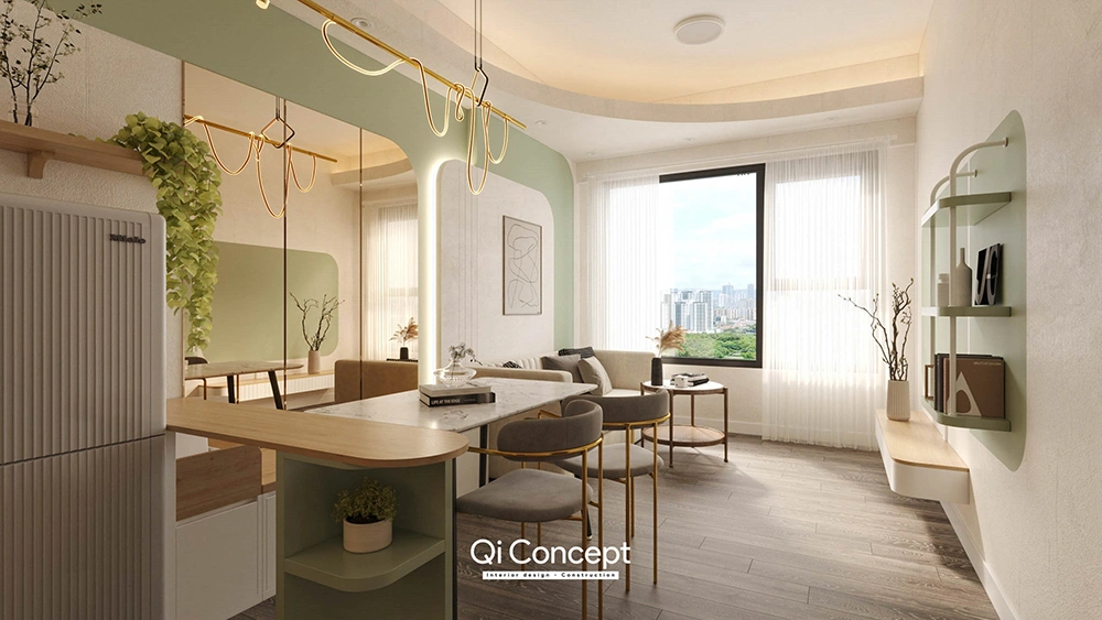 Thiết kế nội thất phòng bếp ăn sang trọng