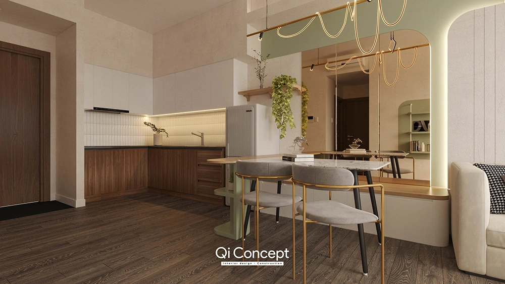 Thiết kế nội thất phòng bếp ăn sang trọng