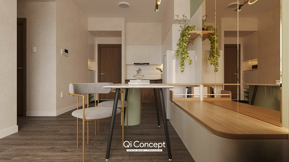 Thiết kế nội thất phòng bếp ăn sang trọng