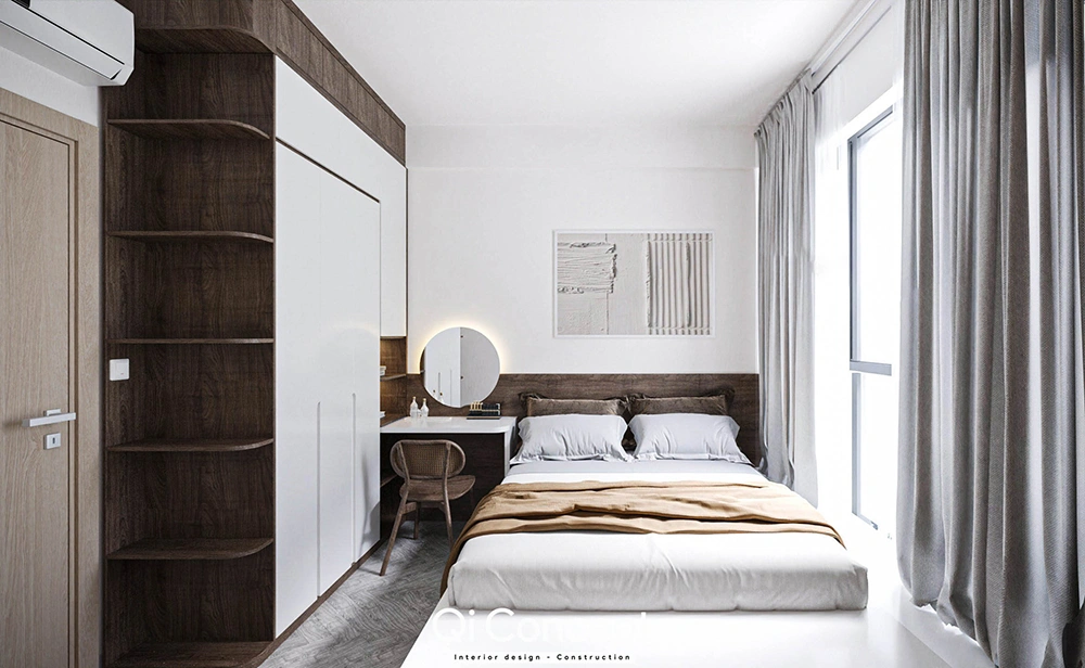 Mẫu phòng ngủ nhà ống 4m phong cách hiện đại tiện nghi