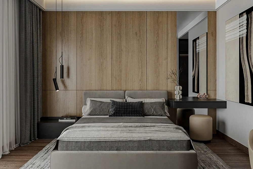 Mẫu phòng ngủ nhà ống 4m đẹp với đa dạng chất liệu