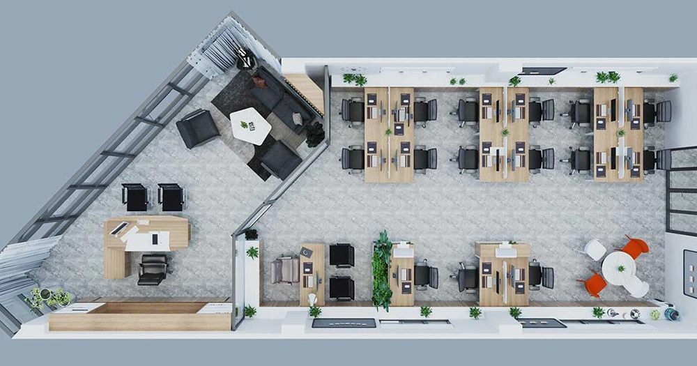 Bố trí không gian khoa học và phân chia chức năng