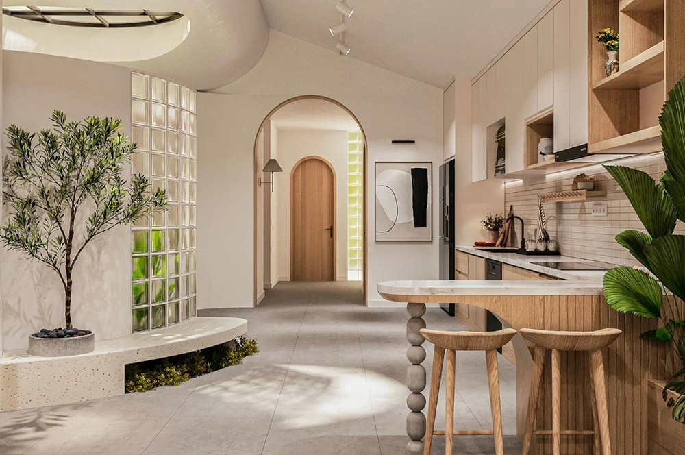 Ưu điểm khi xây phòng khách liền bếp