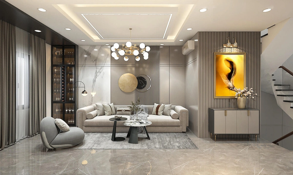 Tham khảo các dự án thiết kế phòng khách nhà ống 4m thực tế